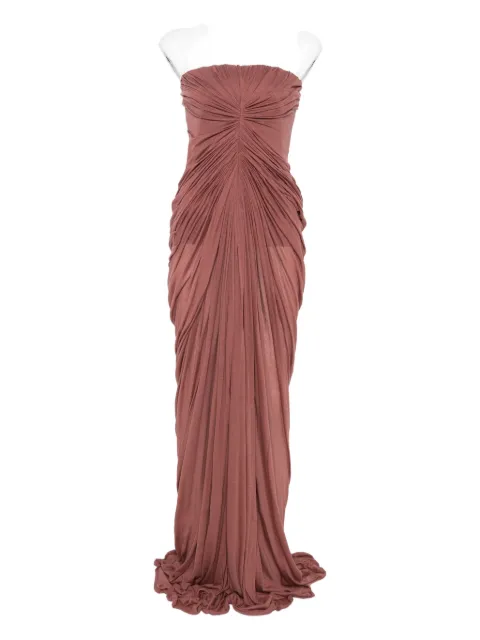 Rick Owens draped strapless maxi dress