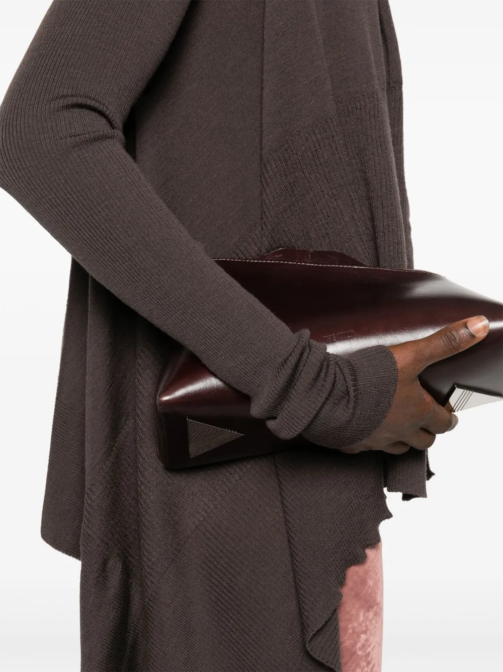 Rick Owens Asymmetrisch vest Bruin