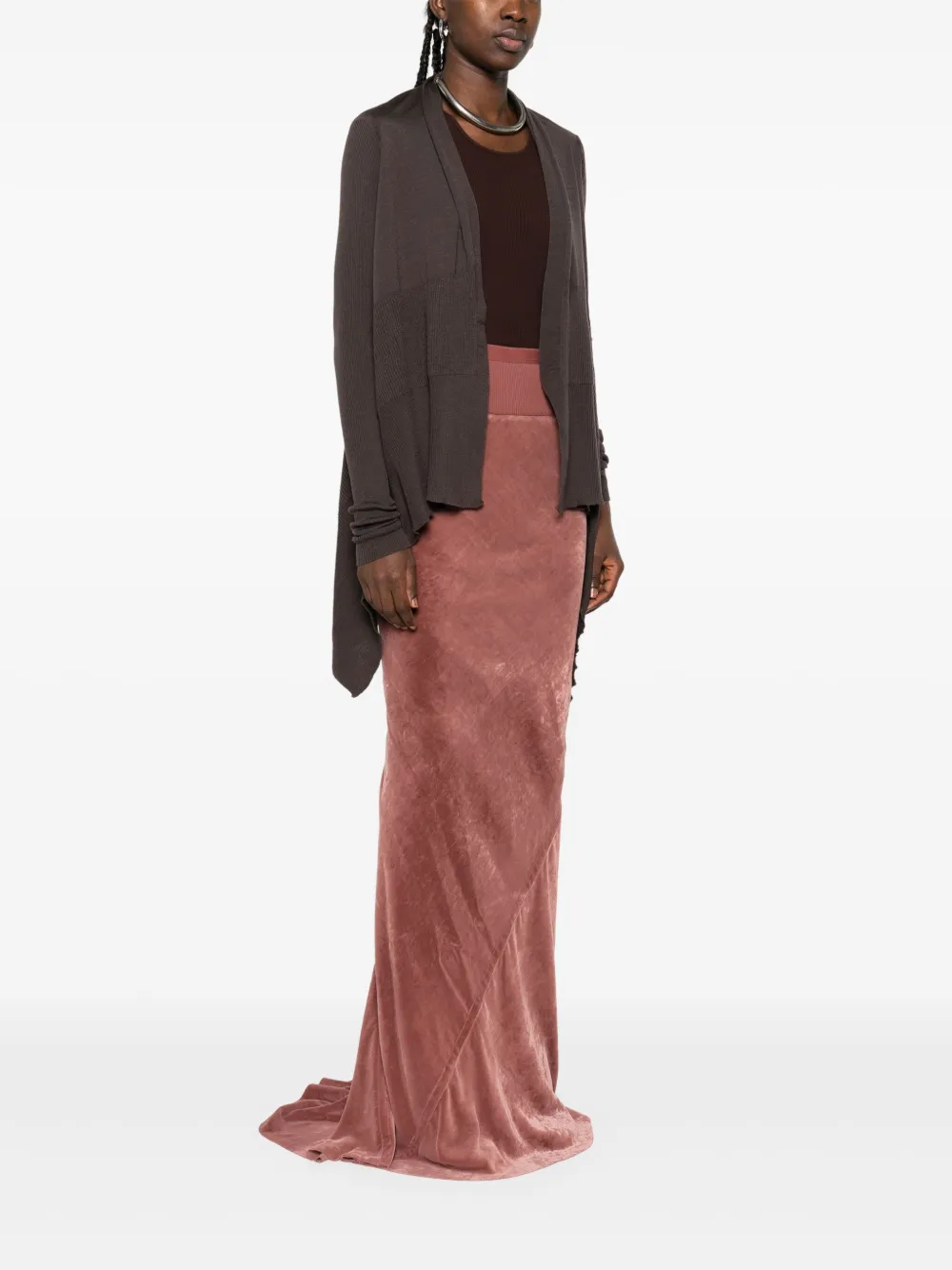 Rick Owens Asymmetrisch vest Bruin