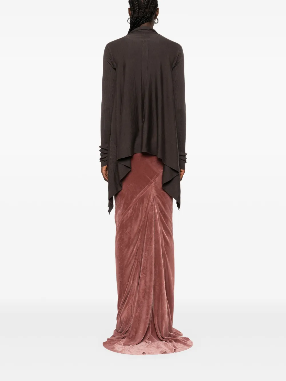 Rick Owens Asymmetrisch vest Bruin