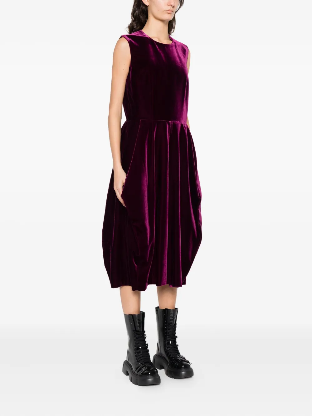 Comme Des Garçons Sleeveless Jumpsuit In Purple