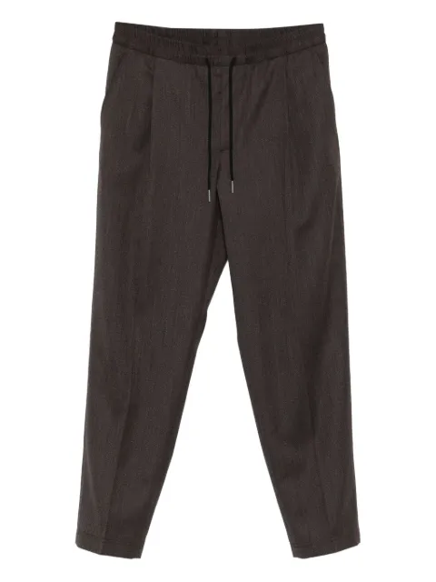 Caruso drawstring herringbone trousers
