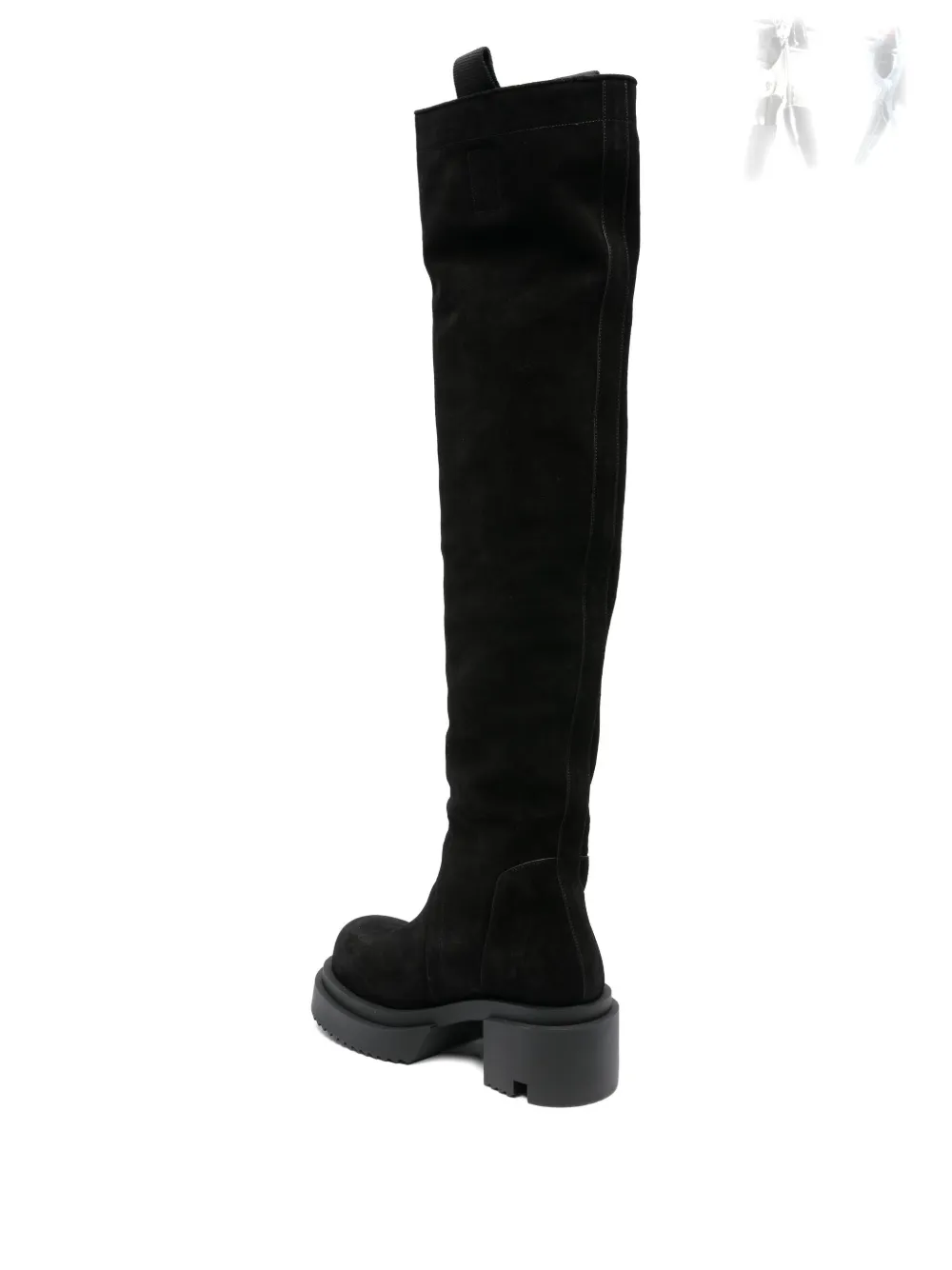 Rick Owens 75mm Platform Boots In Black