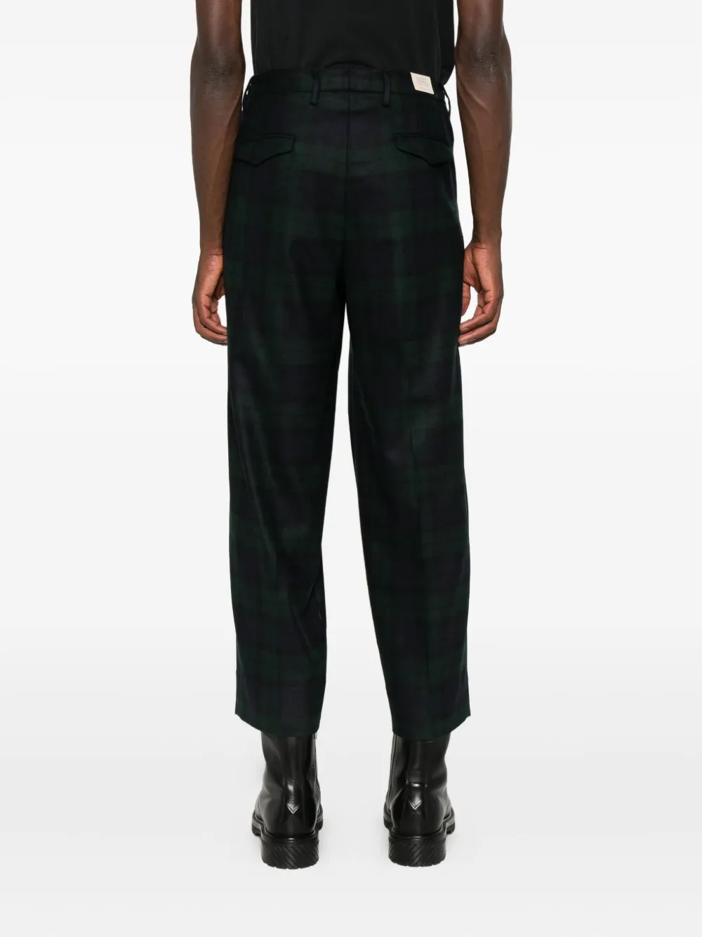 Briglia 1949 Geruite broek met geplooide voorkant Blauw