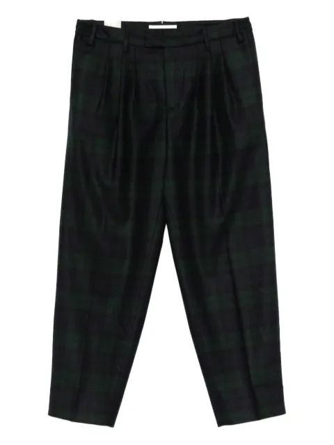 Briglia 1949 plaid pleated-front trousers