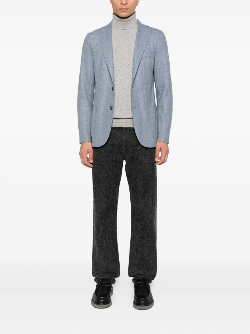 Eleventy pinstripe two-button blazer Blauw