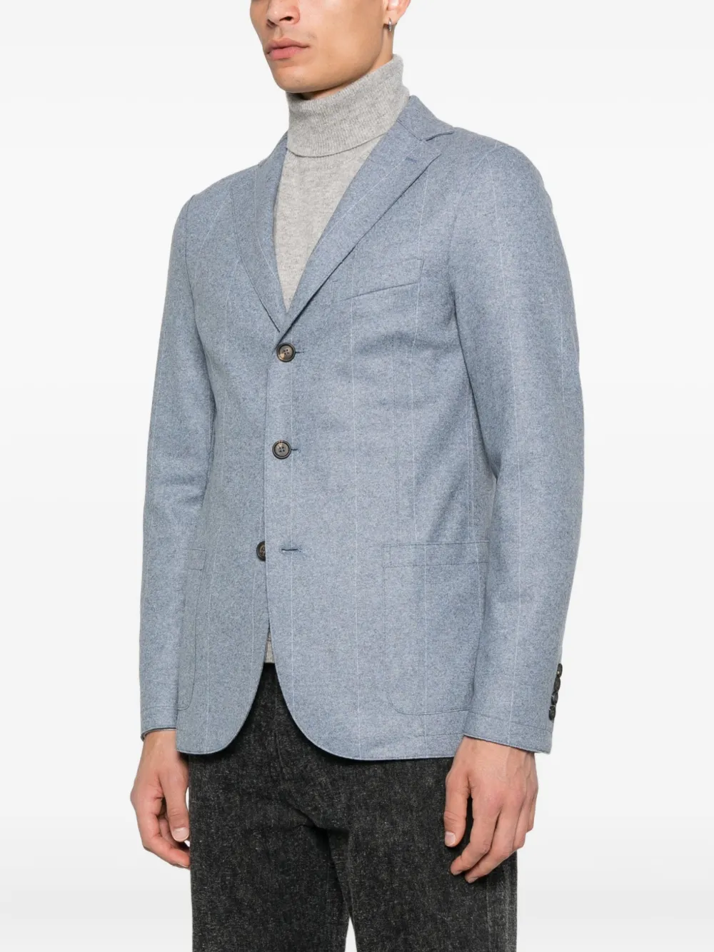 Eleventy pinstripe two-button blazer Blauw