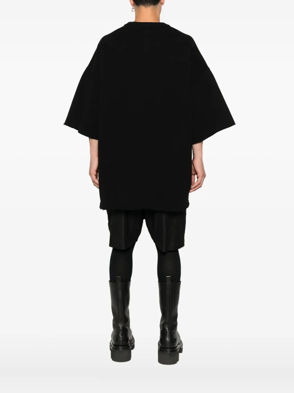 Rick Owens V-neck T-shirt Zwart