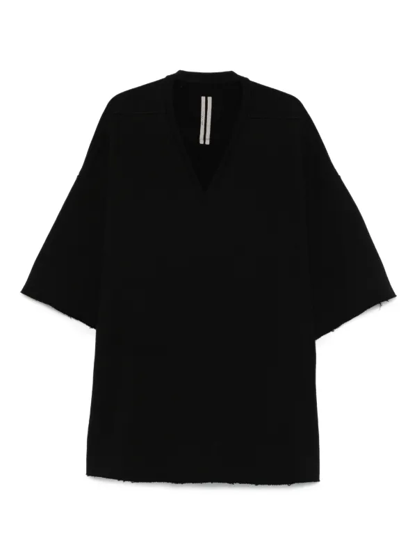 リックオウエンス　黒 長袖 Vネック Tシャツ Rick Owens Vネック Tシャツ | ブラック | FARFETCH JP