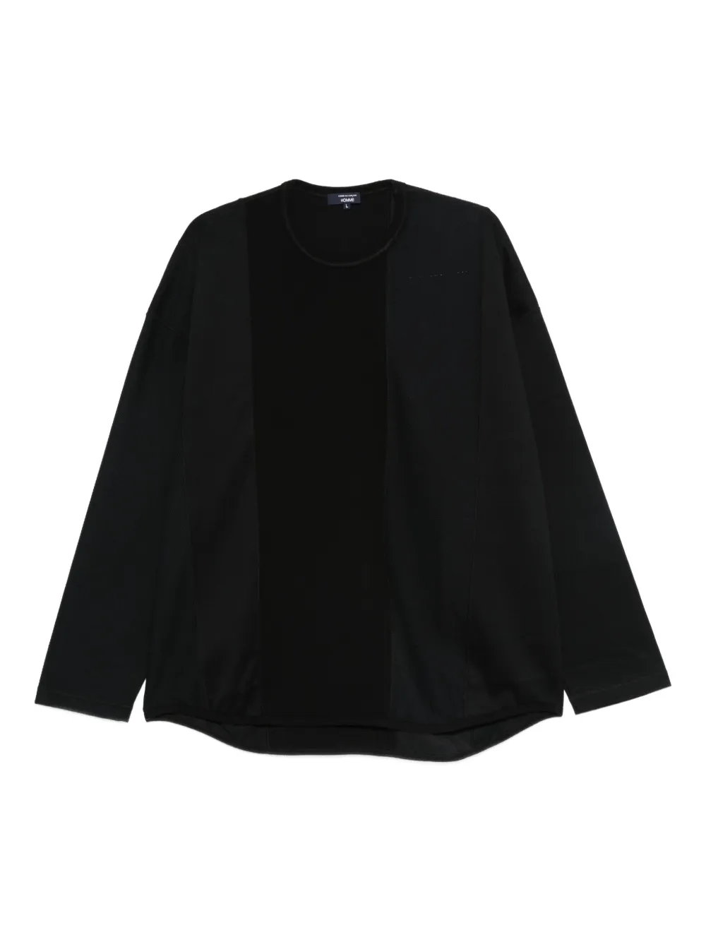 Comme des Garçons Homme panelled long-sleeve sweater | Black | Image 1