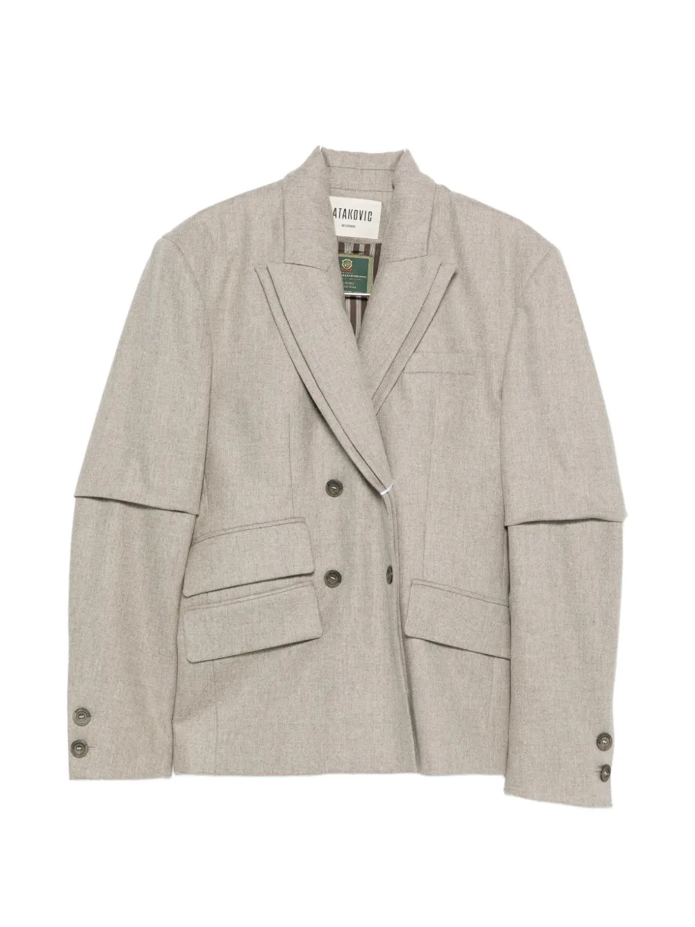 Batakovic Belgrade Double-breasted Suit In Neutral