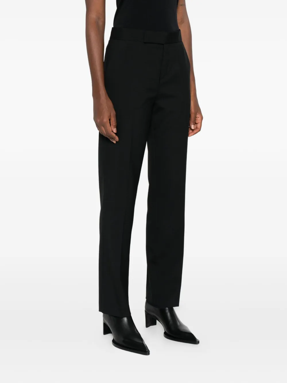 Alberta Ferretti Straight broek met zak Zwart