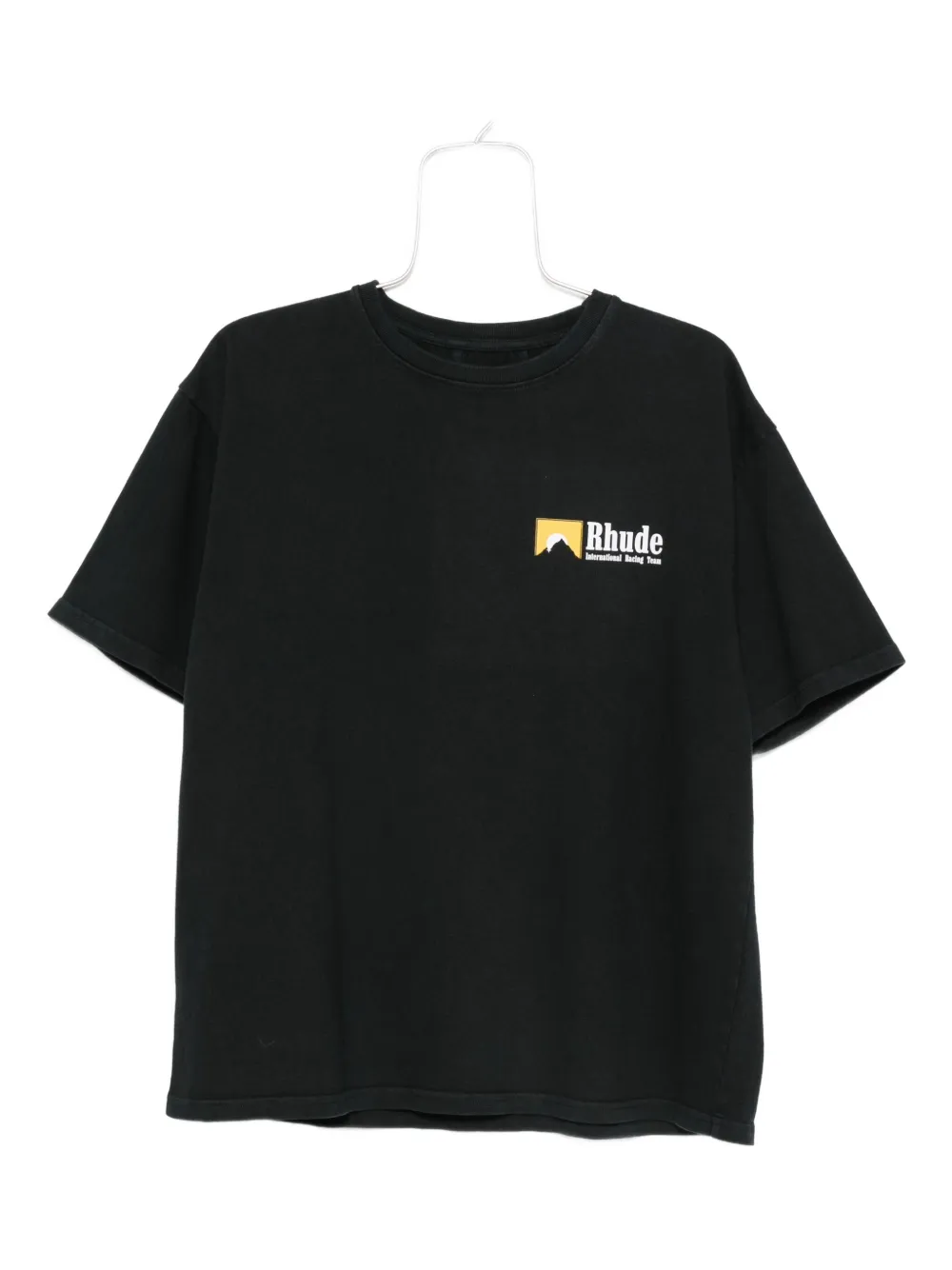 RHUDE logo-print T-shirt Zwart