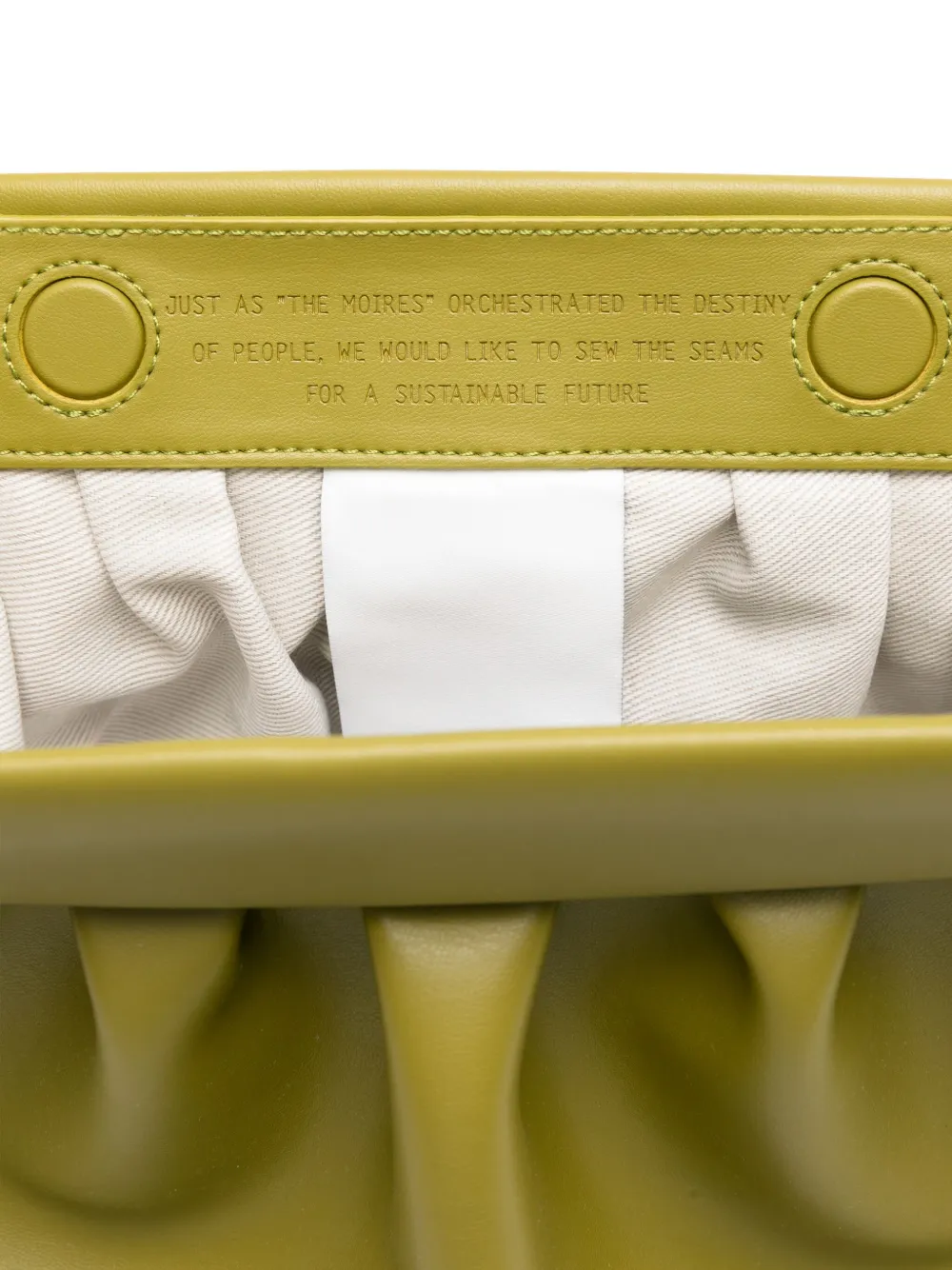 Themoirè Bios Pleated Clutch Bag In Green