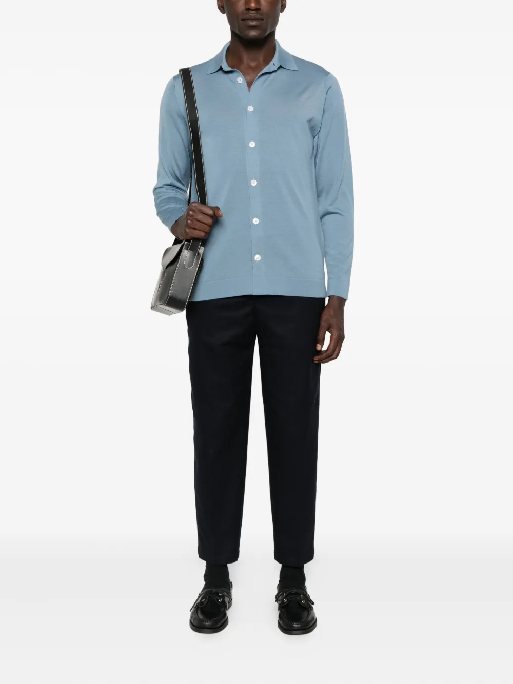 Lardini long-sleeve button-up shirt - Blauw