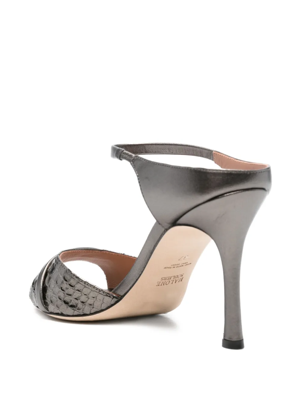 Malone Souliers 95mm Yuna ankle-strap woven sandals Grey