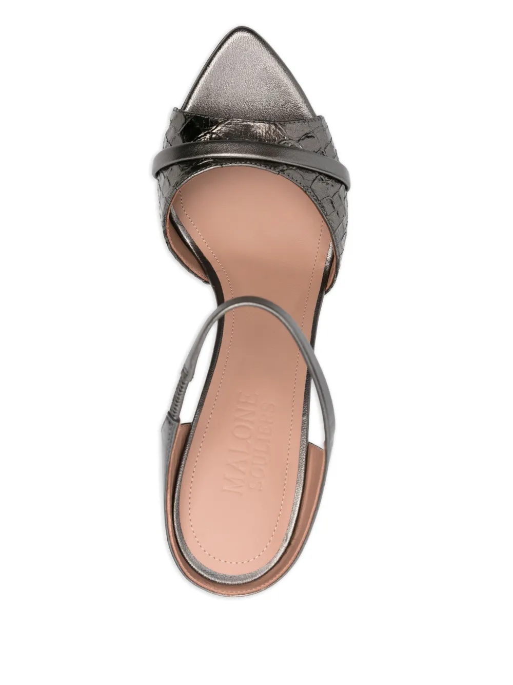 Malone Souliers 95mm Yuna ankle-strap woven sandals Grey