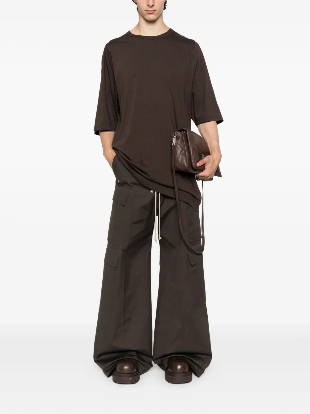 Rick Owens T-shirt met ronde hals Bruin
