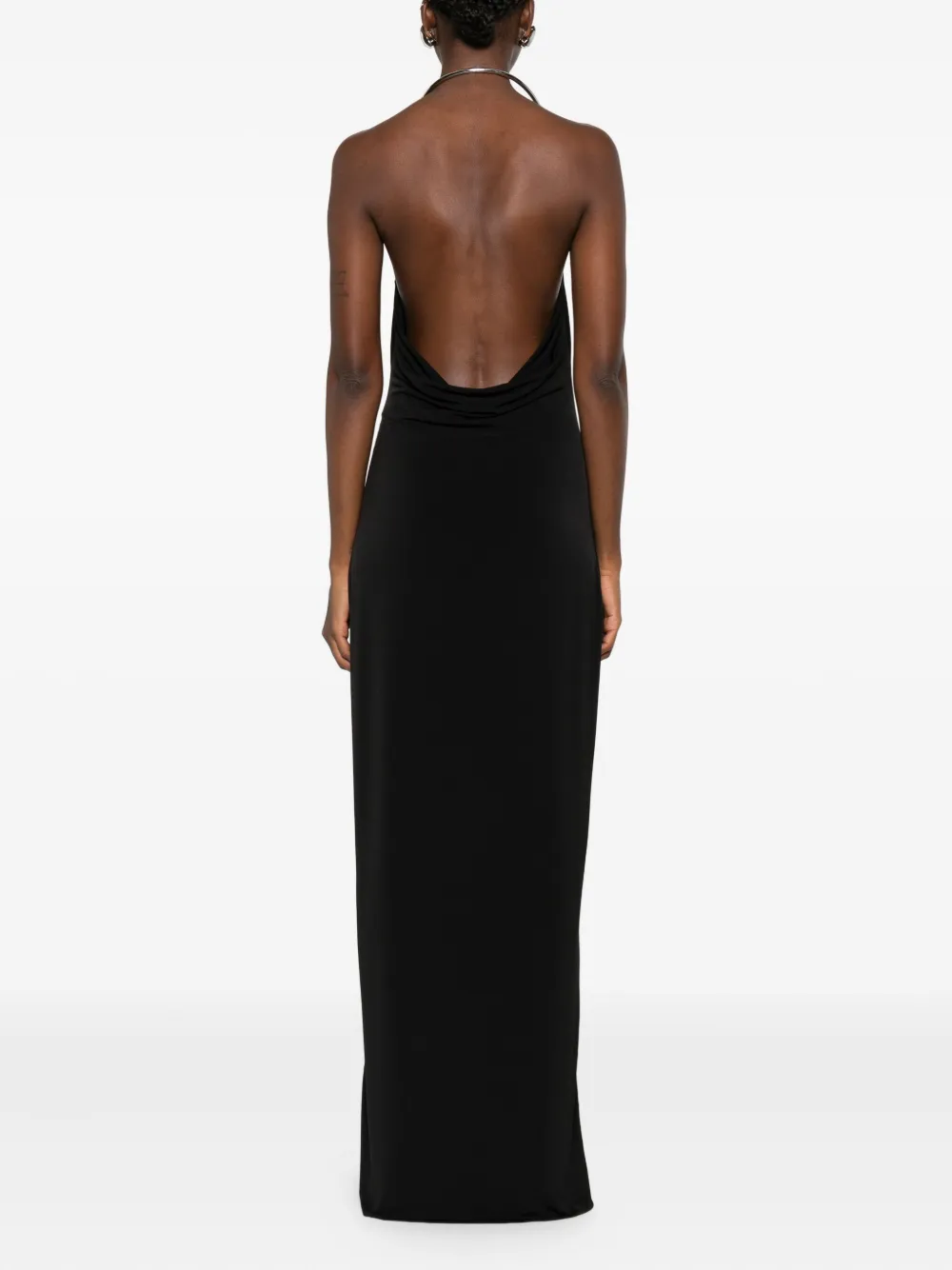 Coperni halter-neck maxi dress Zwart