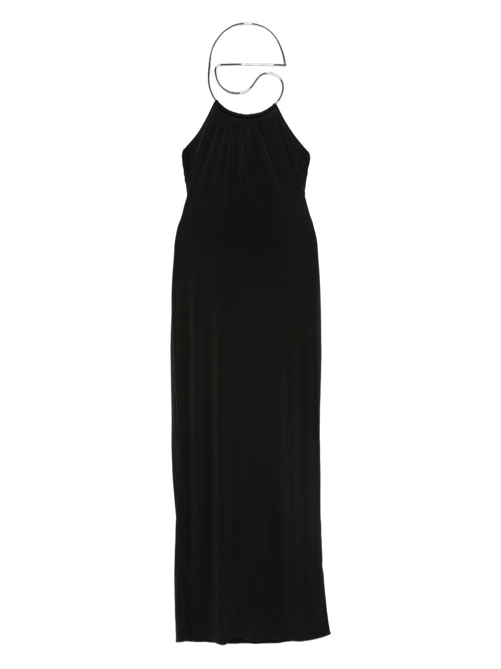 Coperni halter-neck maxi dress Zwart