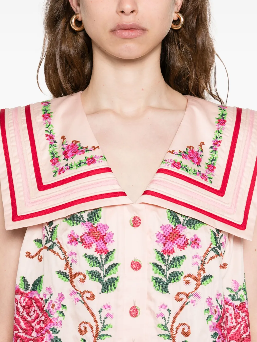 FARM Rio Jurk met bloemenprint Roze
