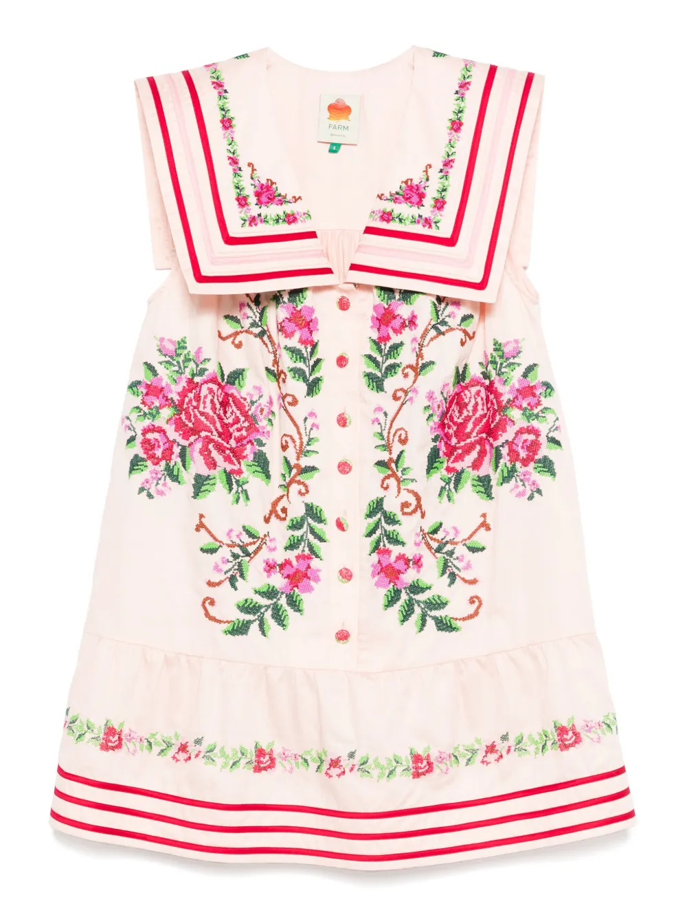FARM Rio Jurk met bloemenprint Roze