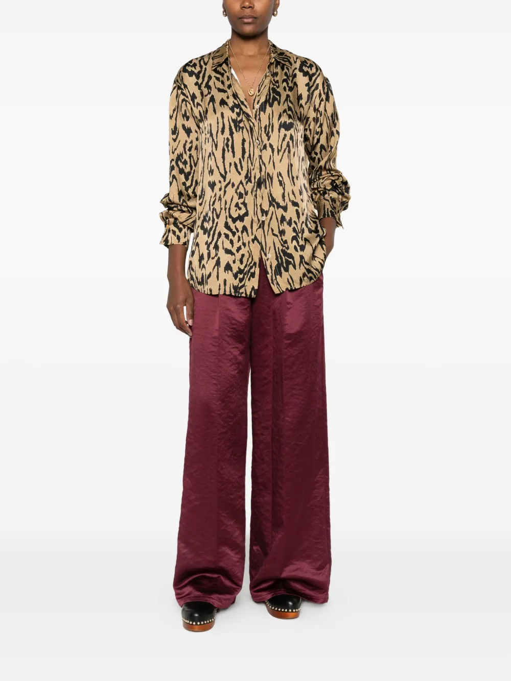 Forte Forte animal-print shirt - Beige