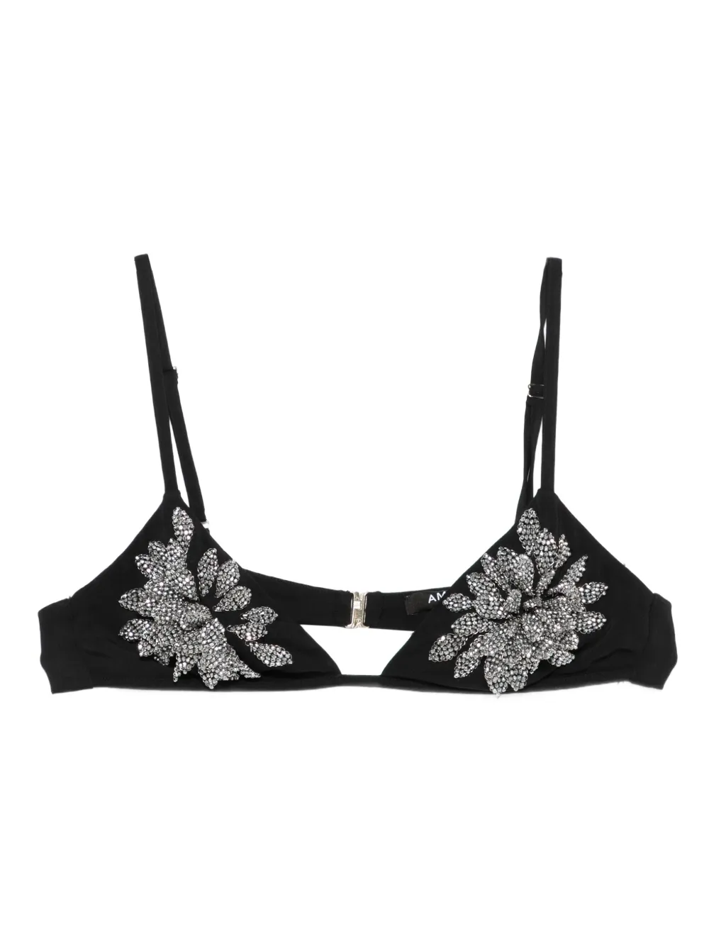 Amen Top a fiori - Nero