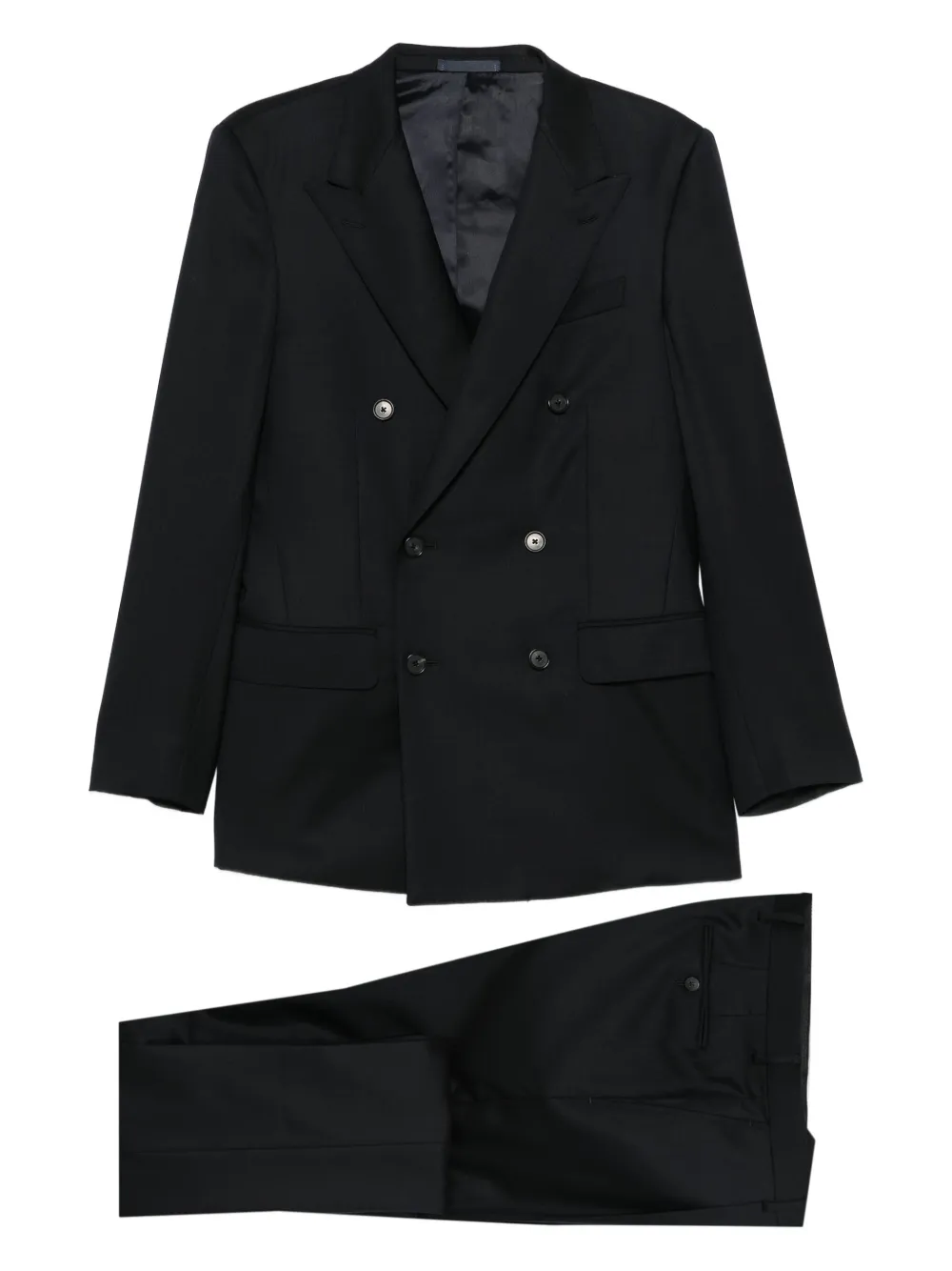 Caruso double-breasted suit | Black | Image 1