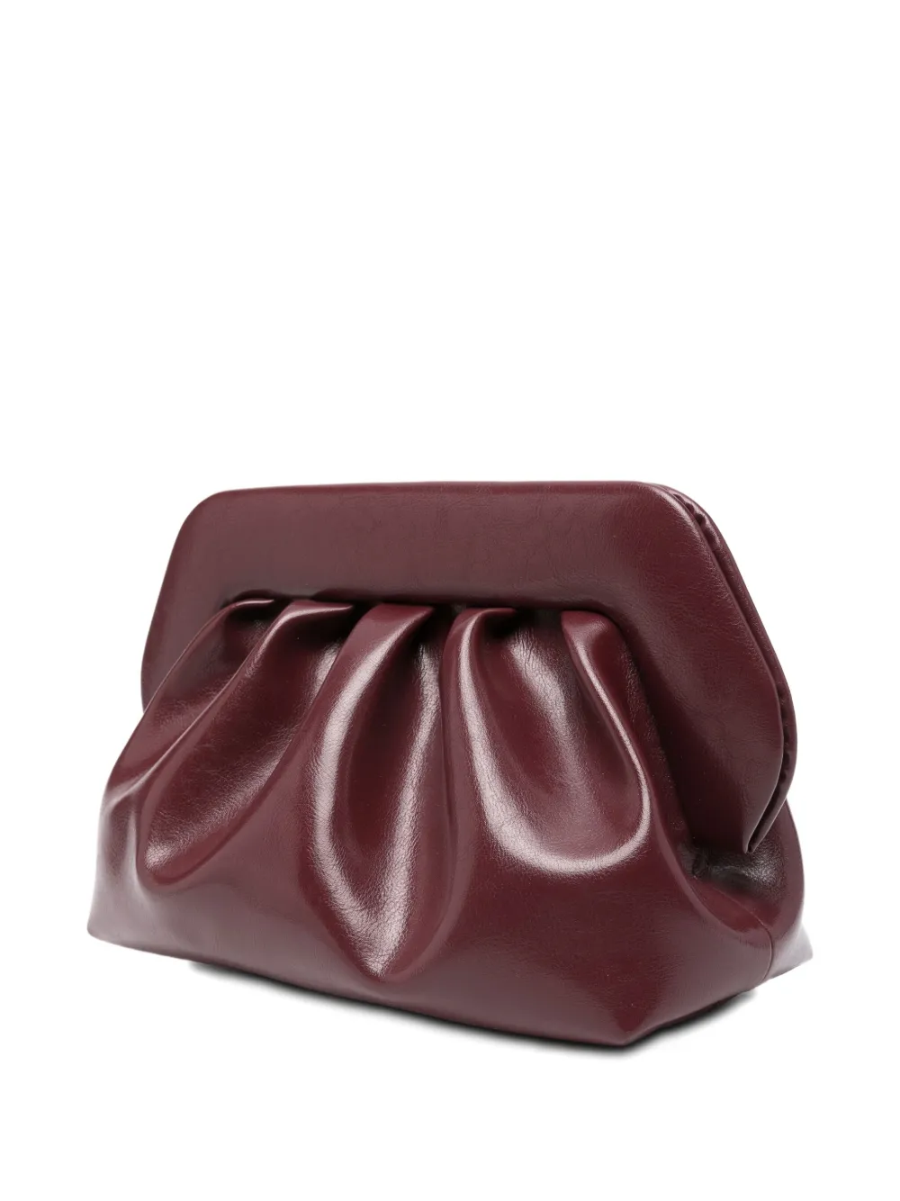 Themoirè Gathered Clutch Bag In Red