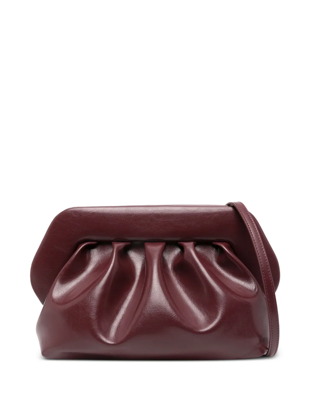Themoirè gathered clutch bag | Red | Image 1
