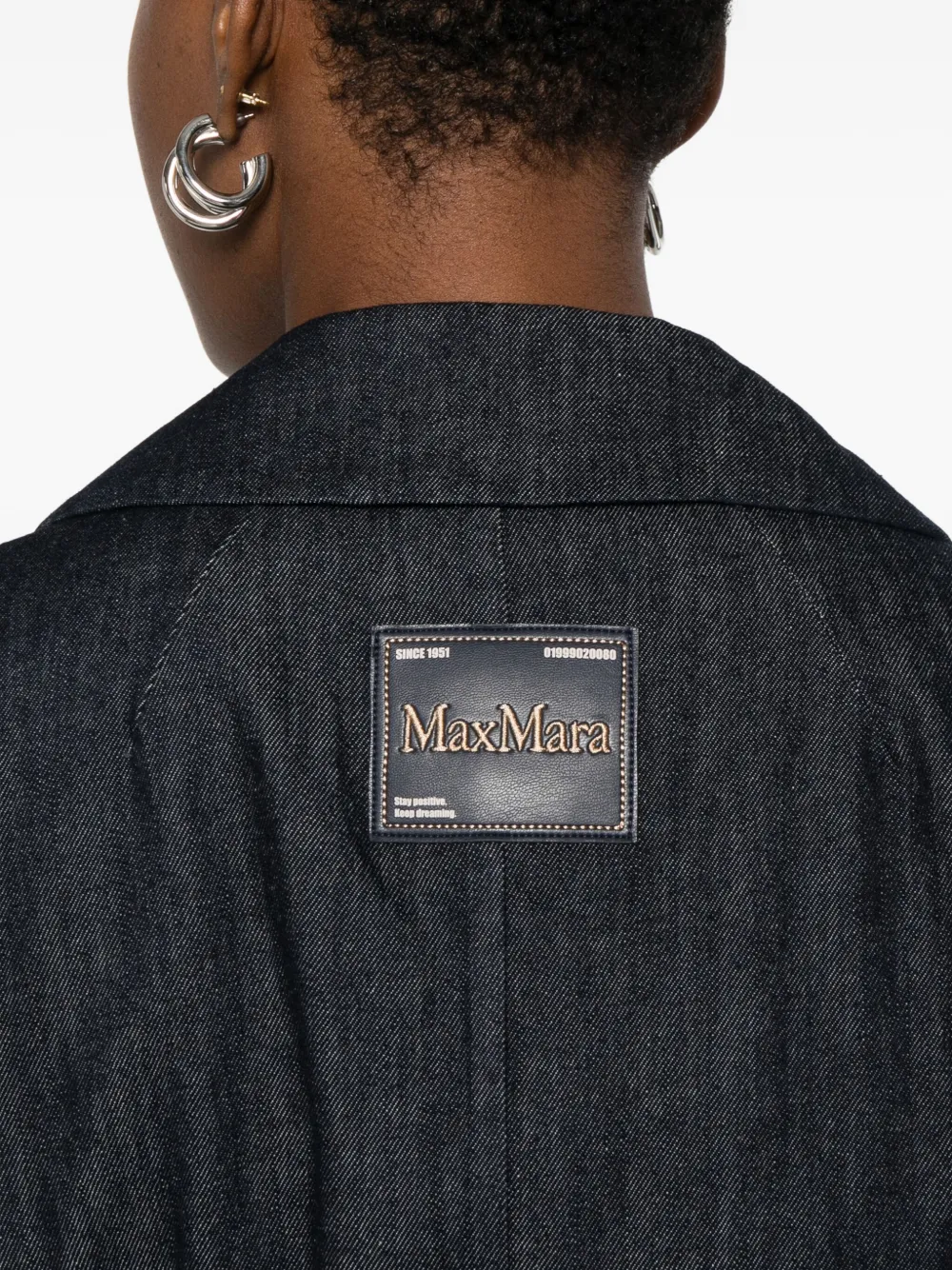 'S Max Mara Mouwloze midi-blousejurk Blauw