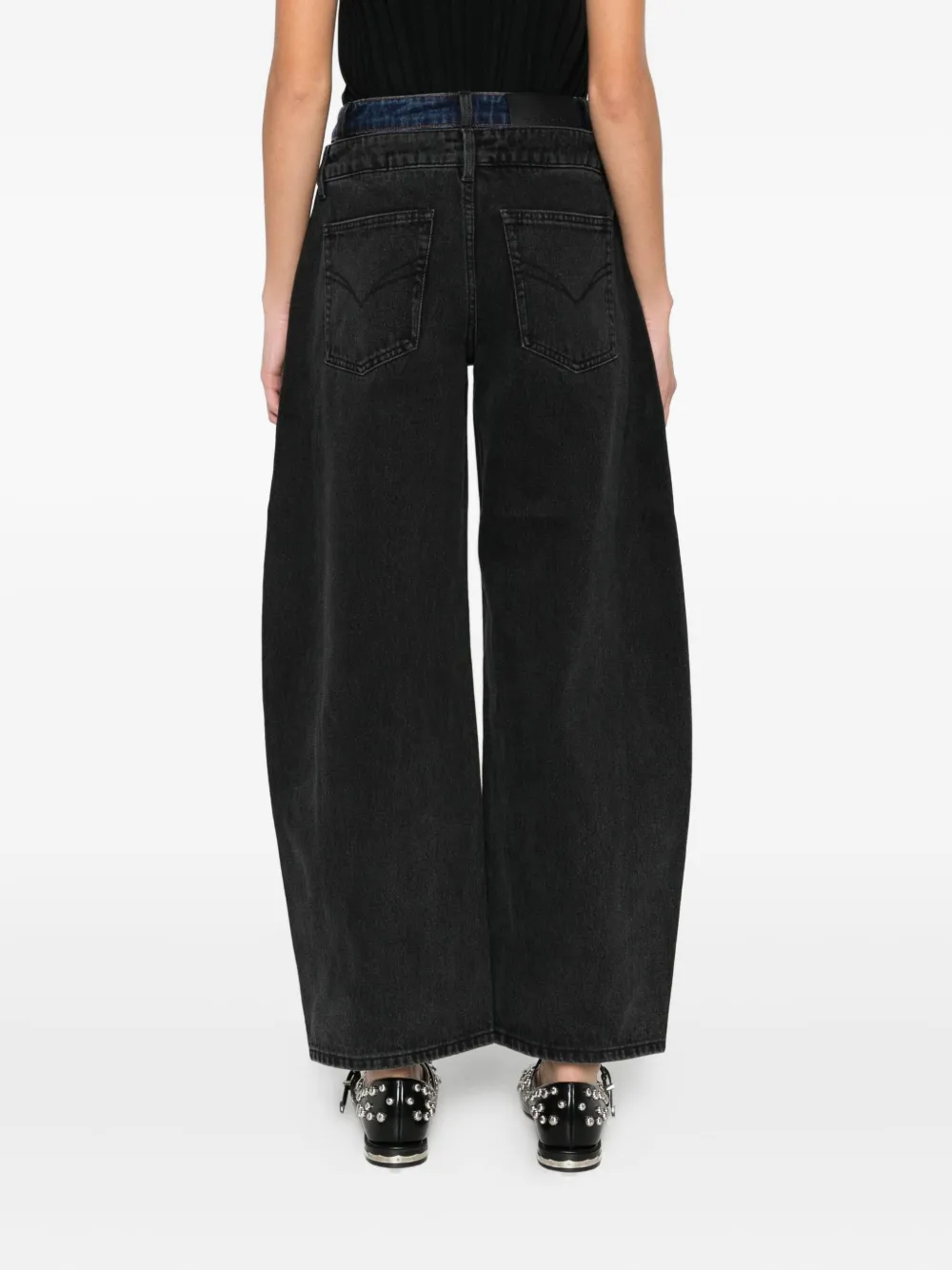 Feng Chen Wang Wide-leg Jeans In Black