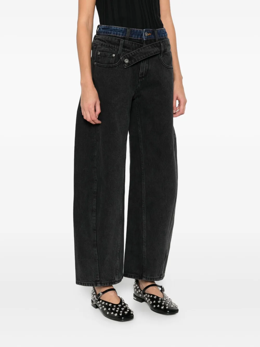 Feng Chen Wang Wide-leg Jeans In Black