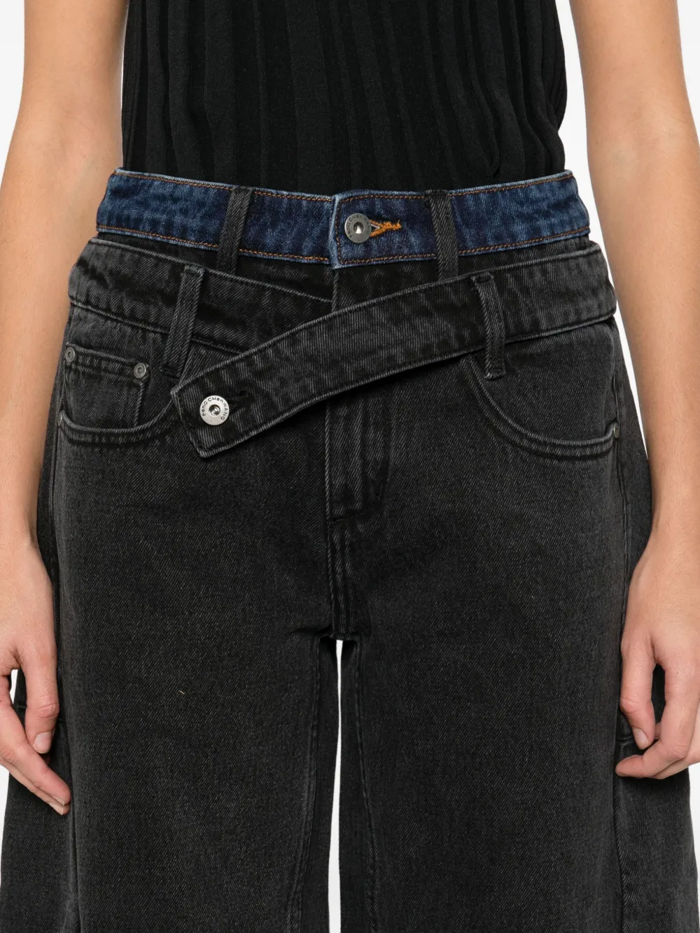Feng Chen Wang Wide-leg Jeans In Black
