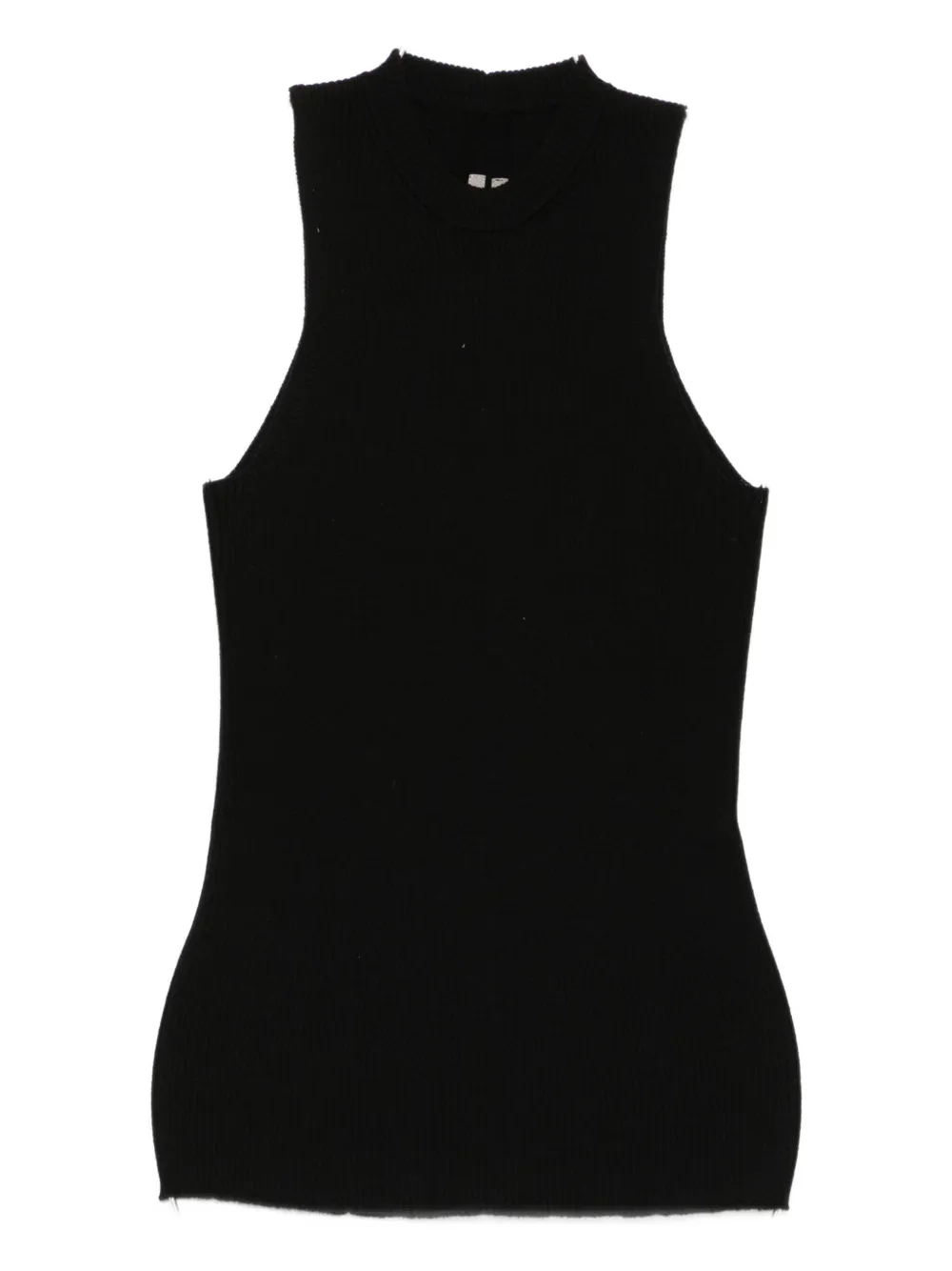 Rick Owens ribbed high-neck top Zwart