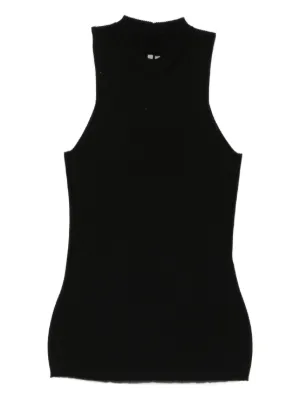 MM6 Maison Margiela strap-detail Tank Top | Black | FARFETCH