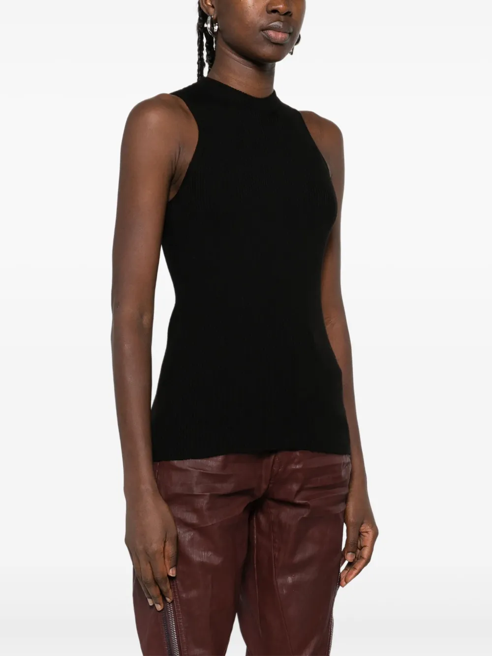 Rick Owens ribbed high-neck top | Vests & Tank Tops | Image 2