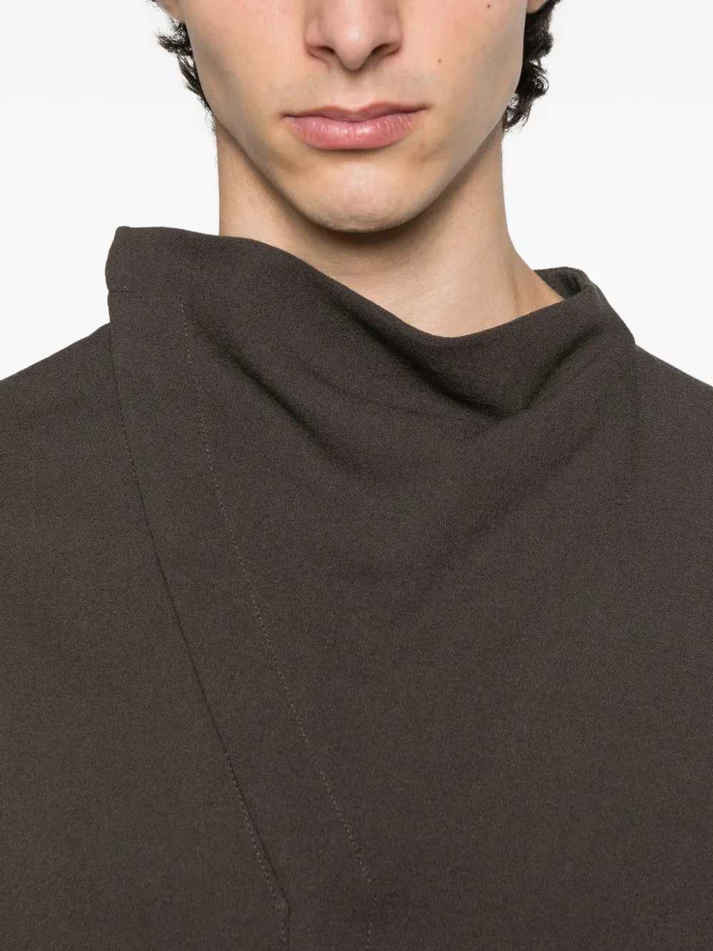 Rick Owens Asymmetrisch vest Grijs