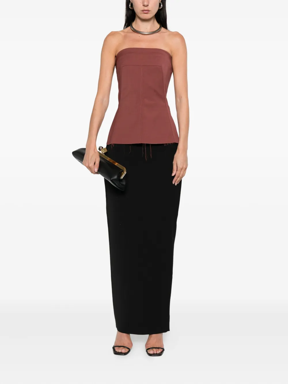 Rick Owens High waist maxi-rok Zwart