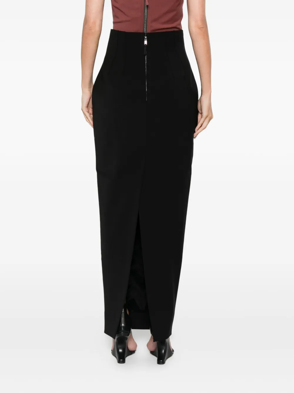 Rick Owens High waist maxi-rok Zwart