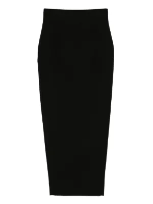 Rick Owens Theresa Panelled Midi Skirt | Black | FARFETCH NZ