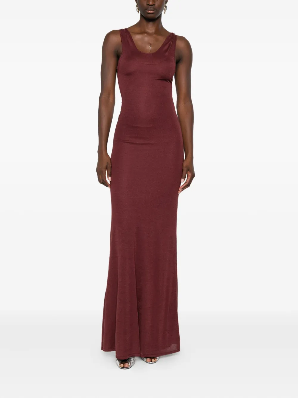 Aya Muse scoop-neck maxi dress - Bruin