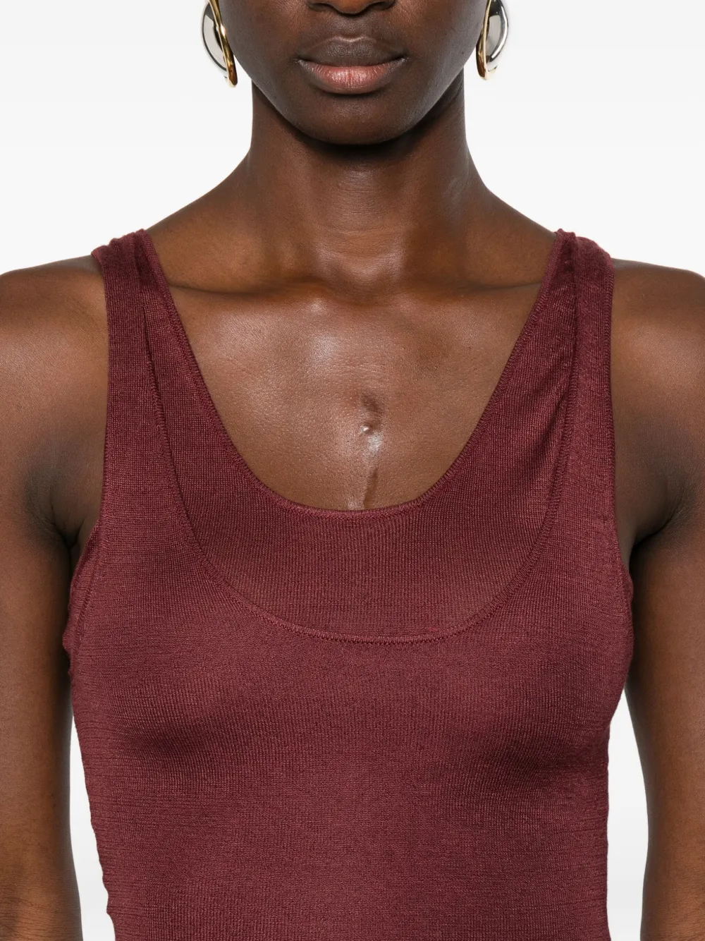 Aya Muse Maxi-jurk met diepe hals Bruin