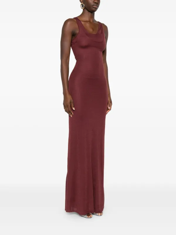 aya muse brown dress scoop-neck Maxi | color:Orchid 28.5 Waist Satin Dresses | Aritzia Bridesmaids Gifts SALE!