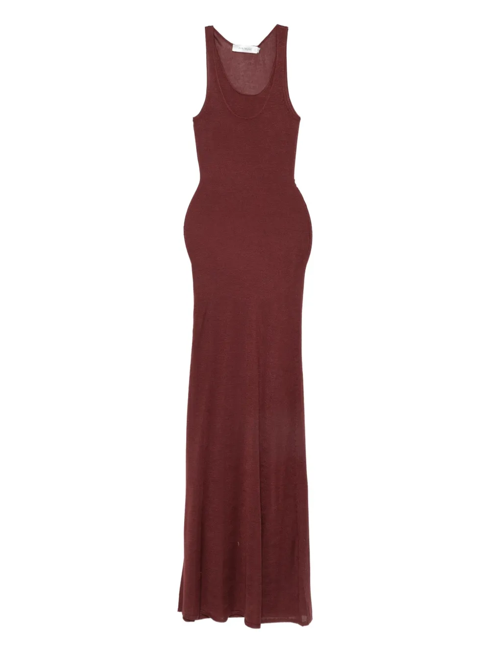 Aya Muse scoop-neck maxi dress - Marrone