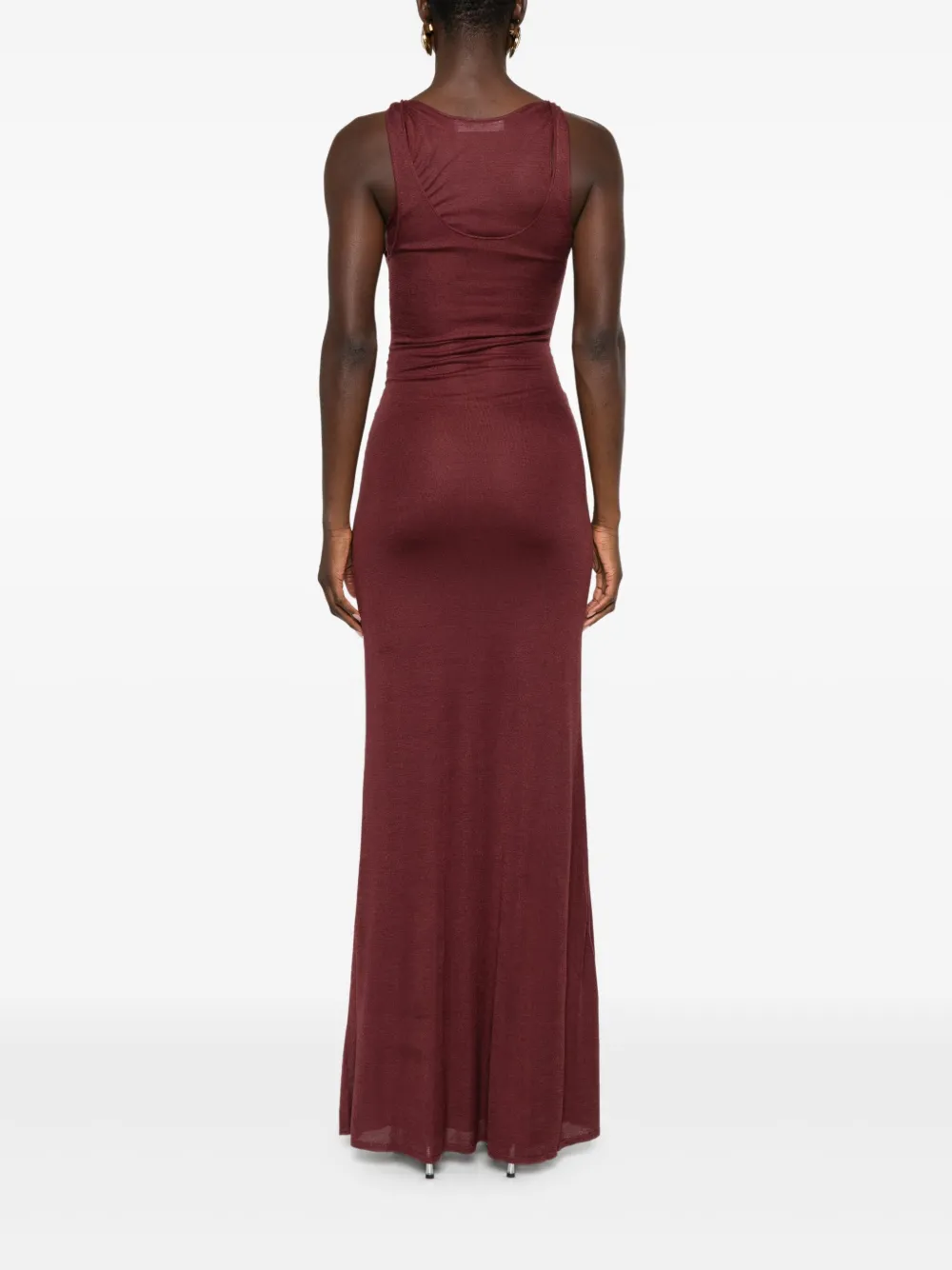 Aya Muse Maxi-jurk met diepe hals Bruin