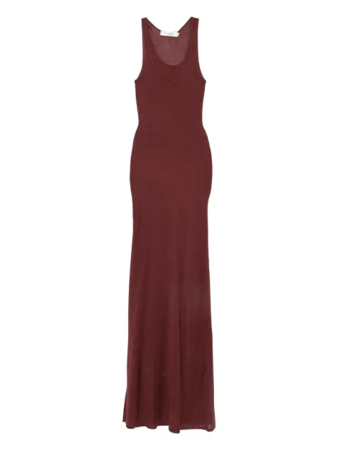 Aya Muse vestido largo con cuello redondo