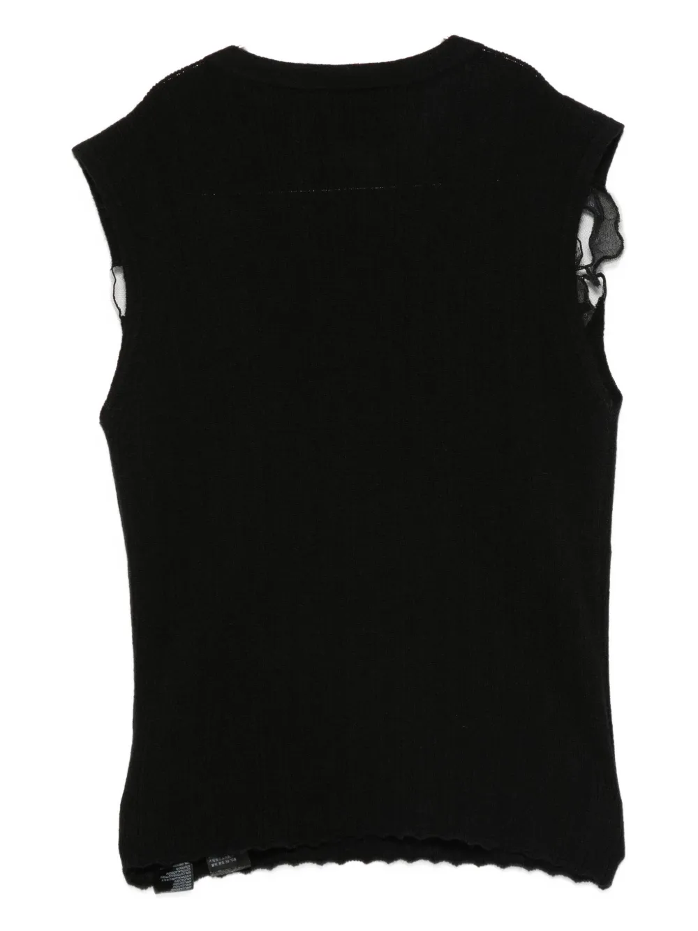 Ermanno Scervino Verfraaide mouwloze blouse - Zwart
