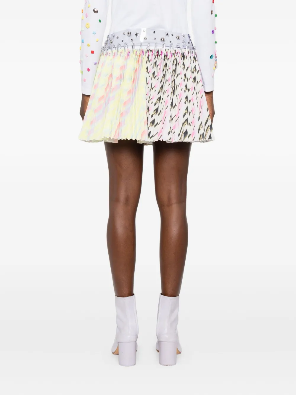 Chopova Lowena Plooirok met karabijnhaken Geel